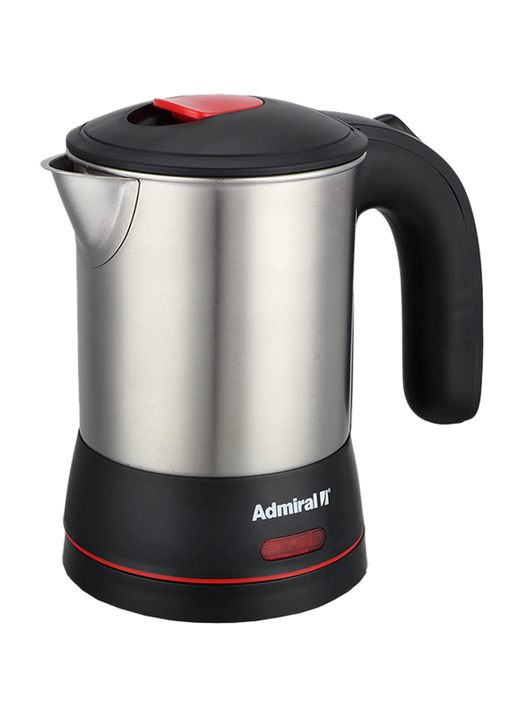 Admiral 0.5L Stainless Steel Electric Kettle, ADKT170GSS1, Black/Silver