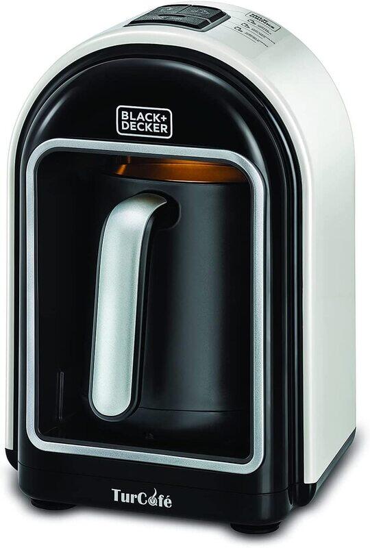 

Black+Decker 300ml Turkish Coffee Maker with Milk Warmer & Hot Chocolate Maker Function, 735W, TCM730-B5, White/Black