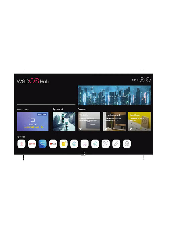 

Videocon 85-Inch 4K UHD Powered By LG WebOS Hub Metal Frame Smart LED TV with Magic Remote, Dolby Audio and Wall Mount, E85EPWO1100, Black