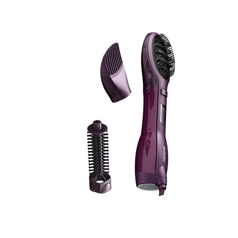 BaByliss The Paddle Air Brush Airstyler, High-Octane 1000W Pro Styling Brush, Adjustable 2 Speeds & Temperature Settings For Quick Dry, Ionic Function With 3 Attachments, AS115SDE (UAE Version)