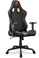 Cougar Gaming Chair Armor Elite, Steel-Frame, Breathable PVC Leather, 160° Recliner System, 120Kg Weight Capacity, 2D Adjustable Arm-Rest, Steel 5-Star Base - Black,3MELIBLB.0001