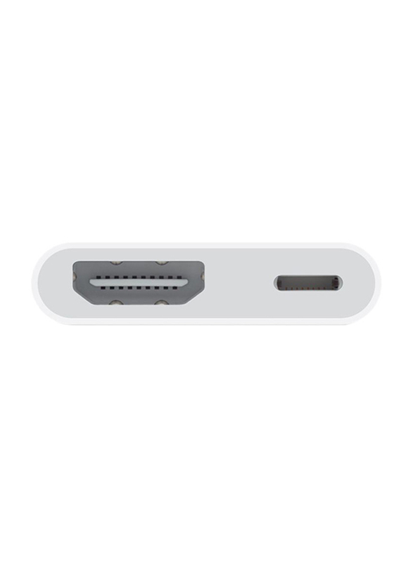 Apple Lightning to HDMI Digital AV Adapter, MD826, White