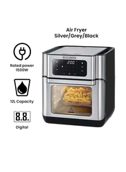 Black+Decker Digital Air Fryer Oven, 1500W, AOF100-B5, Silver/Black