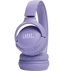 JBL Tune 520BT Wireless On-Ear Headphones, Pure Bass Sound, 57H Battery with Speed Charge, Hands-Free Call + Voice Aware, Multi-Point Connection, Lightweight and Foldable - Purple, JBLT520BTPUR