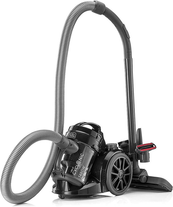 Black+Decker Canister Vacuum Cleaner, 1.8L, 1480W, VM1480-B5, Black