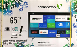 Videocon 65 Inch 4K UHD Smart LED TV with Android 11, AAEE65EPWO1100D1, Black