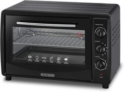 Black+Decker 45L Double Glass Multifunction Toaster Oven with Rotisserie, 1800W, TRO45RDG-B5, Black
