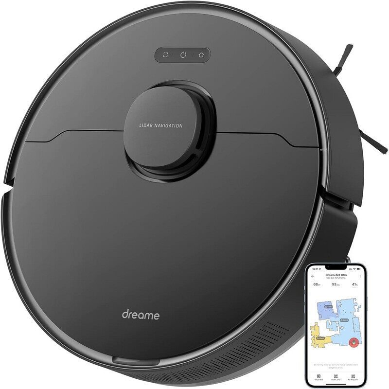 

Dreametech D10s Pro Robot Vacuum and Mop Combo, Powerful 5000Pa Suction, AI-Powered Obstacle Recognition, 280mins Runtime, Robot Vacuum Cleaner Compat