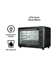 Sharp 60L Electric Microwave Oven, 2000W, EO-60K, Silver/Black