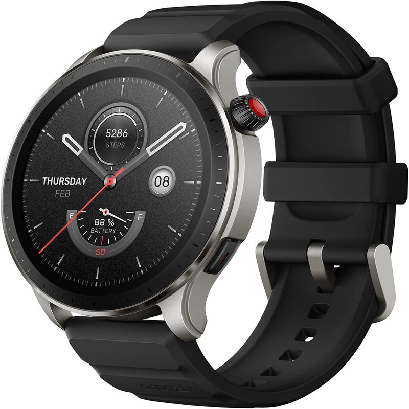Amazfit GTR 4 Smart Watch 1.43-inch AMOLED Display , 24X7 Health Management , Bluetooth Phone Calls , Music Storage , GPS , 14 Days Battery Life - Black