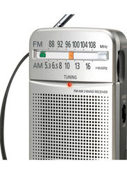 Panasonic Pocket AM/FM Radio, RF-P50, Silver