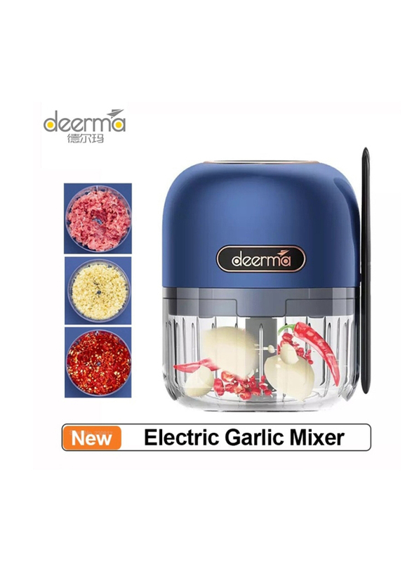 Derma Wireless Electric Garlic Mixer, Blue