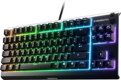 Steelseries Apex 3 Tkl  RGB Gaming Keyboard , Tenkeyless Compact Esports Form Factor , 8-Zone RGB Illumination , Ip32 Water & Dust Resistant , American Qwerty Layout
