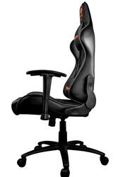 Cougar Gaming Chair Armor One, Steel-Frame, Breathable Pvc Leather, 180° Recliner System, 120Kg Weight Capacity, 2D Adjustable Arm-Rest, Steel 5-Star Base - Black,3MAOBNXB.0003