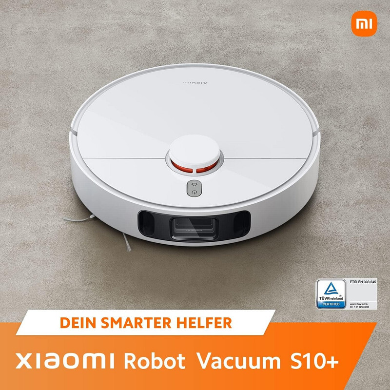 Xiaomi Robot Vacuum S10 PLUS, 4000Pa Powerful Suction Fan Blower, Pressure Mopping with Constant Moisture, Support Customized Cleaning Patterns, 3D Obstacle Avoidance, LDS Laser Navigation System