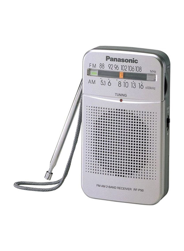 Panasonic Pocket AM/FM Radio, RF-P50, Silver