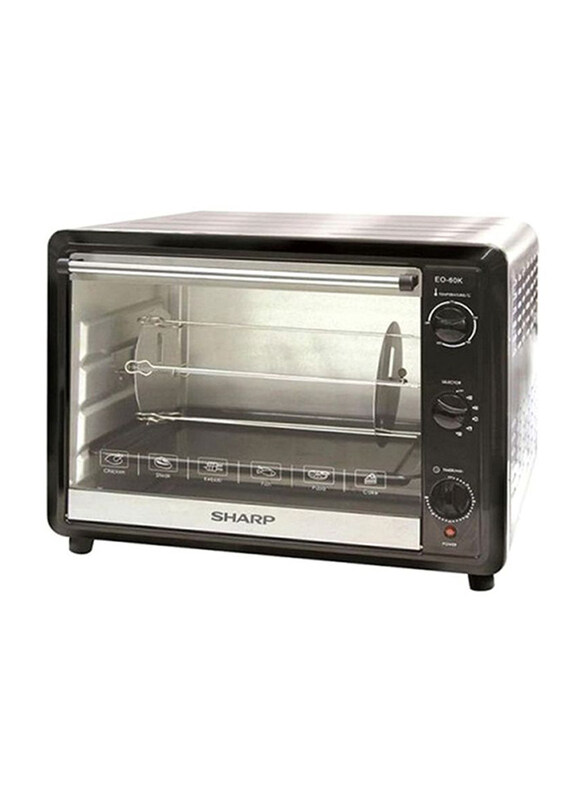 

Sharp 60L Electric Oven, 2000W, EO-60K-3, Silver/Black