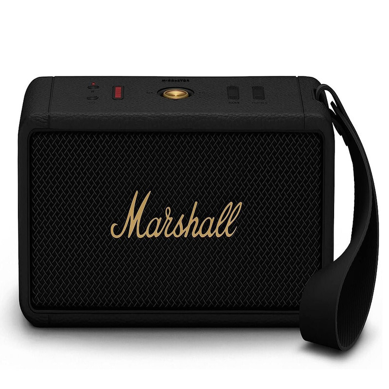 Marshall Middleton Bluetooth Portable Speaker for Outdoor Adventures, 20+ hours of Wireless playtime, water resistant IP67 50W - Black and Brass