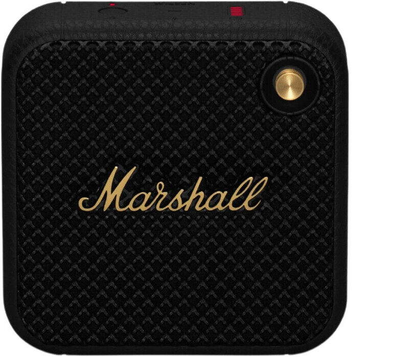 

Marshall Willen Bluetooth Speaker, Wireless, 15+ Hours Playtime, Water-Resistent, Quick Charge, Stackable - Black & Brass