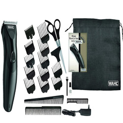 Wahl Haircut and Beard Grooming Kit, Rechargeable Hair Clipper, 12 Comb Attachments, Detachable And Rinsable Blades, 09639-827