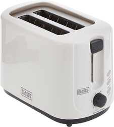 Black+Decker 2 Slice Cool Touch Bread Toaster, 750W, ET125-B5, White