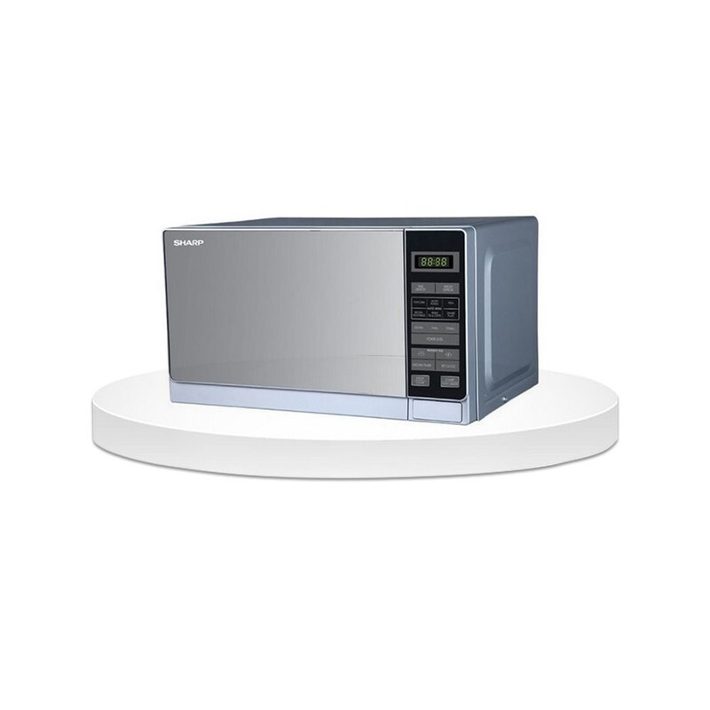 Sharp 20 Liters Digital Solo Microwave Oven with Auto Cooking Menu (Silver R-20MT(S))