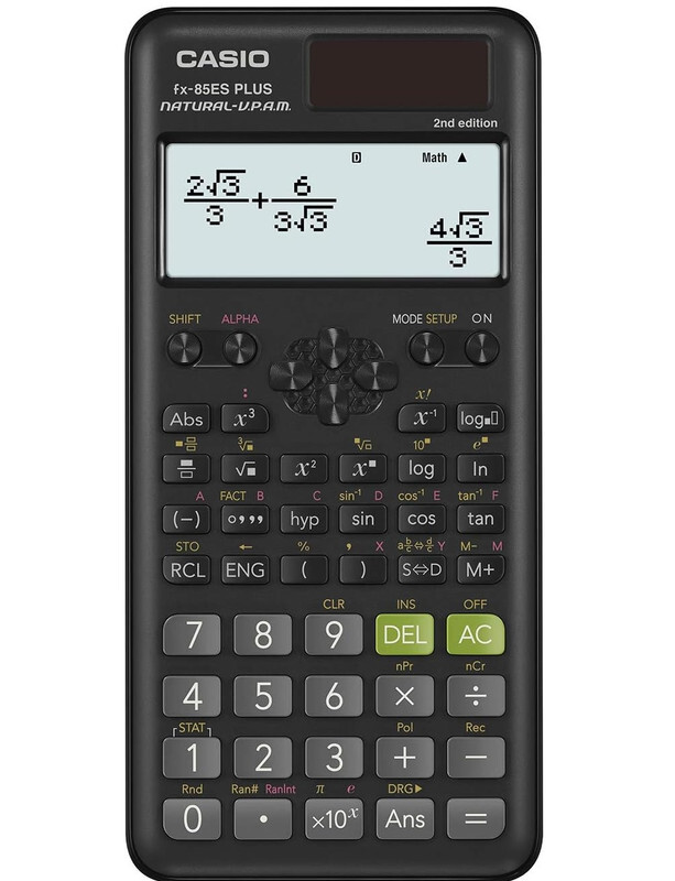 

Casio FX-85ES Plus-2 Scientific Calculator, 252 Functions, 11 x 77 x 162 mm Black