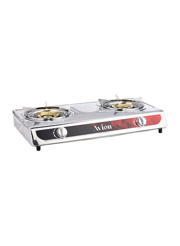 

Avion Double Burner Gas Stove, AGS27EP, Silver