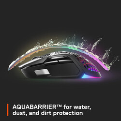 SteelSeries Aerox 5 Wireless Gaming Mouse, Ultra Lightweight 74g, 9 Buttons Bluetooth/2.4 GHz, 180 Hr Battery ,IP54 Water Resistant PC/MAC FPS, MOBA, Battle Royale, Black