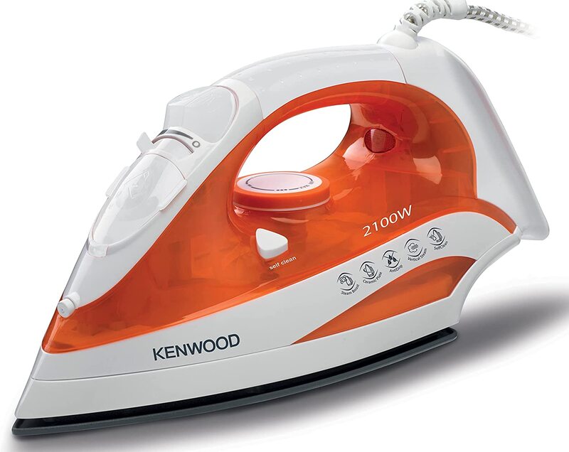 Kenwood Steam Iron, 2100W, White/Orange