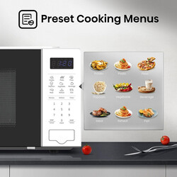 Hisense 20L Microwave Oven, Preset Cooking Menus, 11-levels of Power, LED Display, Optional Ceramic Cavity,H20MOWS4