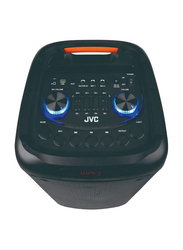 JVC Portable Wireless Party Speaker with LED Flame Lights, MIC XS-N5213PB, Black