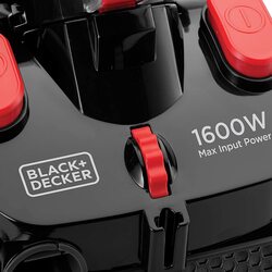 Black+Decker Canister Vacuum Cleaner, 2.5L, 1600W, VM1680-B5, Black/Red