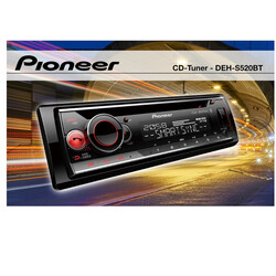 Pioneer DEH-S520BT, 1DIN Autoradio, CD-Tuner mit RDS, Bluetooth, MP3, USB und AUX-Eingang, RGB , Smart Sync App, 13-Band Equalizer, Spotify