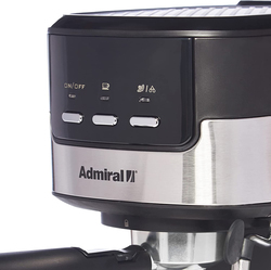 Admiral 1.25L Espresso Coffee Maker with 2-cup Filter, ADCM8502, Black/Silver