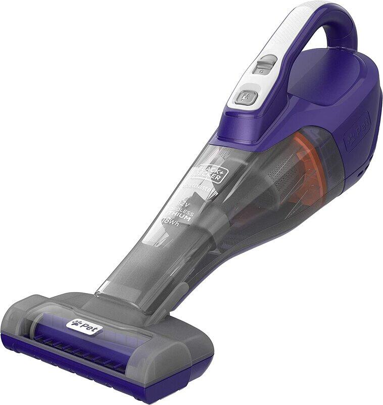 

Black+Decker Cordless Handheld Vacuum Cleaner, 400ml, 120W, DVB315JP-GB, Purple/Grey