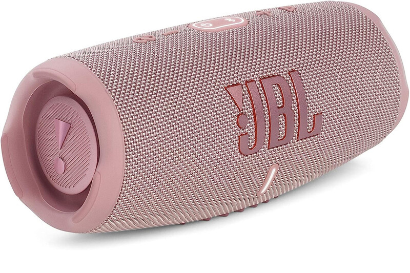 JBL Charge 5 Portable Speaker, Built-In Powerbank, Powerful JBL Pro Sound, Dual Bass Radiators, 20H of Battery, IP67 Waterproof and Dustproof, Wireless Streaming, Dual Connect - Pink, JBLCHARGE5PINK