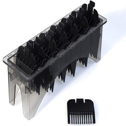 Wahl Plastic Comb Attachments for Standard Multi Cut Clippers, Durable Plastic Combs, Set of 8, Easy Organisation, Clipper Guide Combs, Additional Cutting Lengths, Black