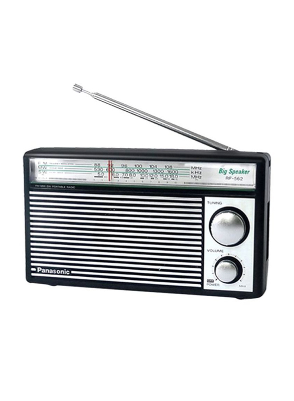 Panasonic 3 Band Portable Radio, RF-562DDGC-K, Black/White