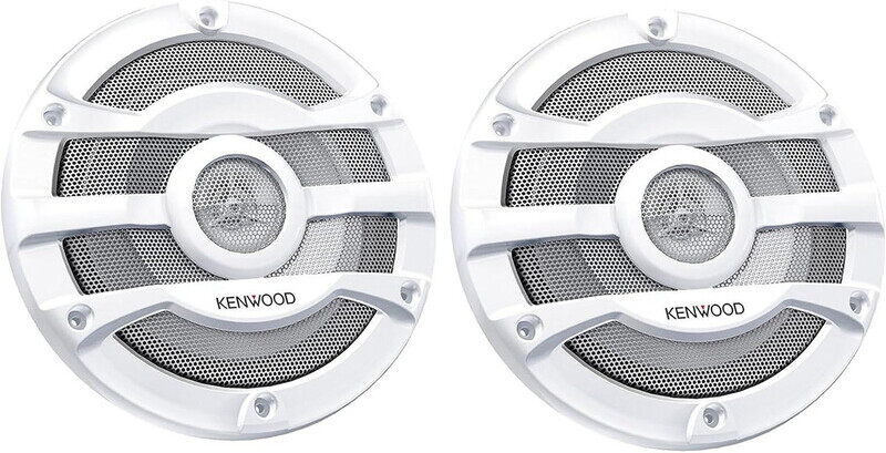 

Kenwood 8 Inch 300 Watt Powersports/Marine Boat White Speakers KFC-2053MRW