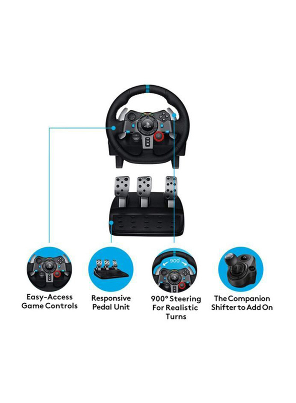 Logitech G29 Driving Force Racing Wireless Wheel For PS5/PS4/PS3/PC, Black