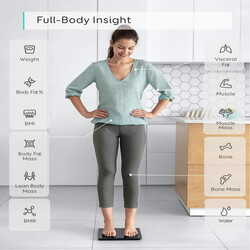 Eufy Smart Scale C1 with Bluetooth, Body Fat Scale, Wireless Digital Bathroom Scale, 15 Measurements, Weight,Body Fat,BMI, Fitness Body Composition Analysis, Black, lbs or kg