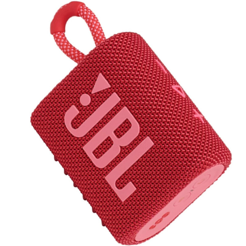 JBL Go 3 Portable Waterproof Speaker with Pro Sound, Powerful Audio, Punchy Bass, Ultra-Compact Size, Dustproof, Wireless Bluetooth Streaming, 5 Hours of Playtime - Red, JBLGO3RED