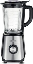 Kenwood 1.5L Glass Blender Smoothie Maker with Grinder Mill, Chopper Mill, Ice Crush Function, 1000W, BLM45.880SS, Black/Silver