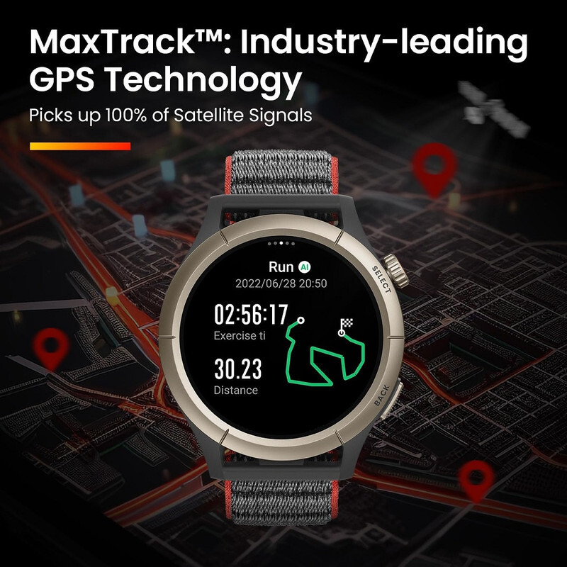 Amazfit Cheetah Pro Smartwatch Running Watch With Chat AI Coaching Run Track Black (Titanium Alloy Bezel) (A2292)