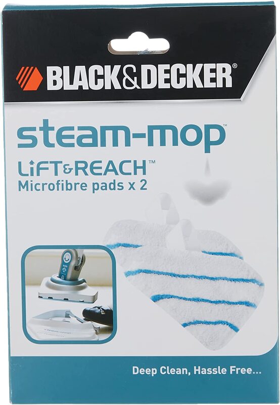 Black+Decker Delta Micro-Fibre Replacement Steam Pads, 2 Piece, Fsmp30-Xj, White
