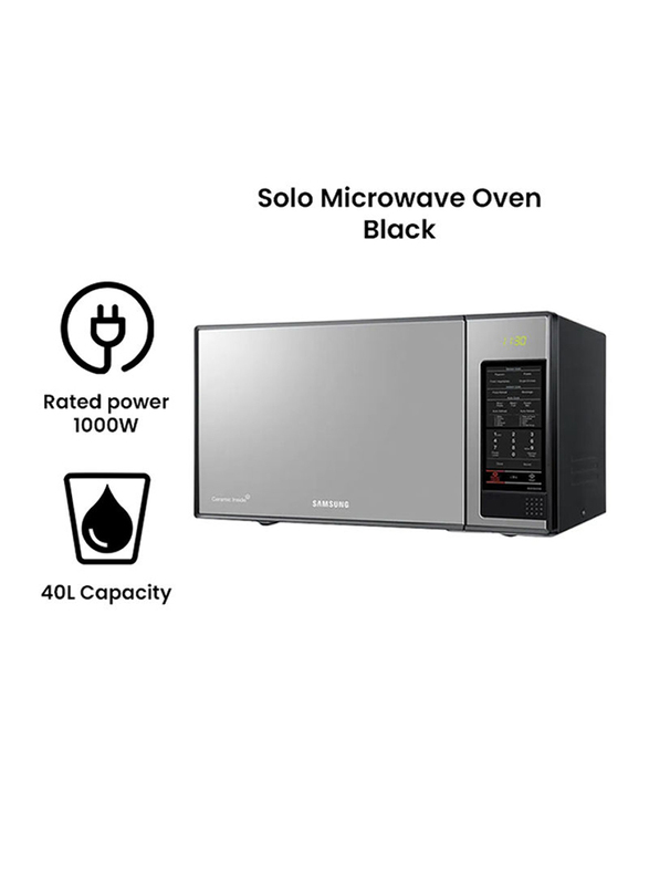 Samsung 40L Solo Microwave Oven, 1000W, MG402MADXBB, Black