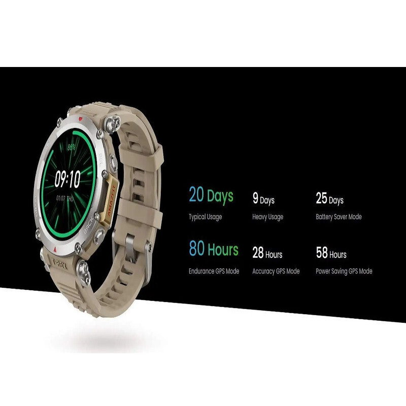 Amazfit T-Rex Ultra Smart Watch , Bluetooth, GPS,Khaki