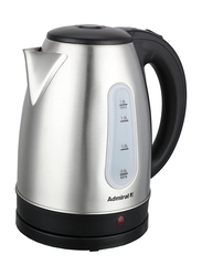 Admiral 1.7L Stainless Steel Electric Kettle, ADKT170GSS2, Black/Silver