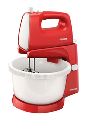 Philips 2L Bowl Mixer, 170W, HR1559, White/Red